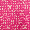Pure Cotton Dabu Pink With Four Petal Flower Hand Block Print Fabric