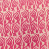 Pure Cotton Dabu Pink With Lotus Jaal Hand Block Print Fabric