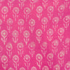Pure Cotton Dabu Pink With Single Flower Motif Hand Block Print Fabric