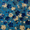 Pure Cotton Dabu Self Design With Navy And Brown Abstract Flower Hand Block Print Fabric