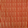 Pure Cotton Dabu With Rust Stripes Hand Block Print Fabric