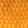 Pure Cotton Dabu Yellow With Single Flower Motif Hand Block Print Fabric