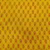 Pure Cotton Dabu Yellow With Tiny Cute Fish Hand Block Print Fabric