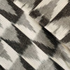 Pure Cotton Special Double Ikkat Dark And Light Grey With Triangles Geometric Weave Woven Fabric
