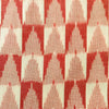 Pure Cotton Special Double Ikkat Dark And Light Rust With Triangles Geometric Weave Woven Fabric