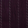 Pure Cotton Dark Brinjal With Silver Zig Zag Woven Fabric