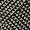 Pure Cotton Dark Kashish Dabu With Triangles Hand Block Print Fabric
