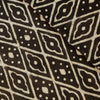 Pure Cotton Dark Kashish With Diamond Geometric Pattern Hand Block Print Fabric