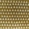 Pure Cotton Dark Mustard Kashish Dabu With Triangles Hand Block Print Fabric
