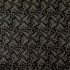 Pure Cotton Discharge Dabu Black With Grey Curvy Pattern Hand Block Print Fabric