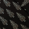 Pure Cotton Discharge Dabu Black With Grey Indian Tree Block Hand Block Print Fabric