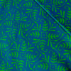 Pure Cotton Discharge Dabu Blue With Green Curvy Pattern Hand Block Print Fabric