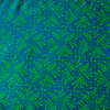 Pure Cotton Discharge Dabu Blue With Green Curvy Pattern Hand Block Print Fabric