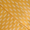 Pure Cotton Discharge Yellow Self Design With White Fern Motifs Hand Block Print Fabric