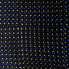 Pure Cotton Doby Dabu Black With Blue Cream Dots Hand Block Print Fabric