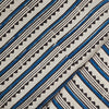Pure Cotton Double Ajrak Cream With black And Blue Border Hand Block Print Fabric