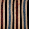 Pure Cotton Double Ajrak Shades Of Maroon Blue Black Stripes Hand Block Print Fabric