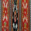 Pure Cotton Special Double Ikkat With Brownish Maroon Black And Grey Tribal Stripes Hand Woven Fabric