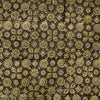 Pure Cotton Dull Dark Brown Ajrak With Light Greenish Tile Hand Block Print Fabric
