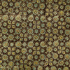 Pure Cotton Dull Dark Brown Ajrak With Light Greenish Tile Hand Block Print Blouse Fabric ( 80 CM )