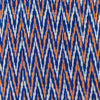 Pure Cotton Fine Mercerised Ikkat With Blue Grey Orange Zig Zag Weave Woven Blouse piece Fabric ( 1 meter )