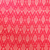 Pure Cotton Fine Pink Mercerised Ikkat With Honey Comb Weave Motifs Woven Fabric