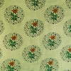 Pure Cotton Flex Greenish Grey With Circle Flower Motif Screen Print Blouse Fabric (80 cm)