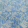 Pure Cotton French Blue Dabu With Cream Jaal Hand Block Print Fabric