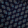 Pure Cotton Gamthi Blue With Light Blue Cream Motifs Hand Block Print Fabric