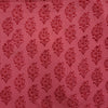 Pure Cotton Gamthi Pink With Dark Pink Magenta Motifs Hand Block Print Fabric