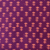 Pure Cotton Gamthi Purple With Peach Pink Tiny Motifs and Block Print Fabric
