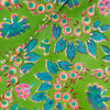 Pure Cotton Green Jaipuri With Pink And Blue Fruits Hand Block Print Fabric