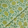 Pure Cotton Green Vanaspati With Small Floral Jaal Hand Block Print Fabric
