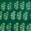 Pure Cotton Greenish Teal Blue With Cream Plant Hand Block Print Fabric-min