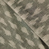 Pure Cotton Grey Ikkat With Stripes Self Design And Cream Motifs Woven Fabric