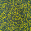 Pure Cotton Grey With Yellow Kairi Jaal Hand Block Print blouse Fabric ( 1 meter )