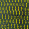 Pure Cotton Grey With Yellow Thorny Motifs Hand Block Print Fabric