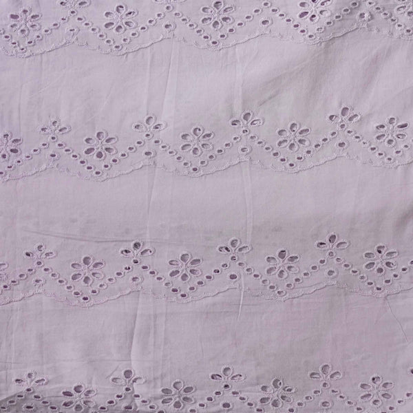 (Width 60 Inches) Pure Cotton Hakoba Pastel Purple With Zigzag Hakoba Pattern Woven Fabric