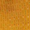 Pure Cotton Haldi Ikkat With Red And Green Thin Lines Woven Fabric