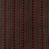 Pure Cotton Handloom Black With Red Thread And Flower Stripes Woven Fabric