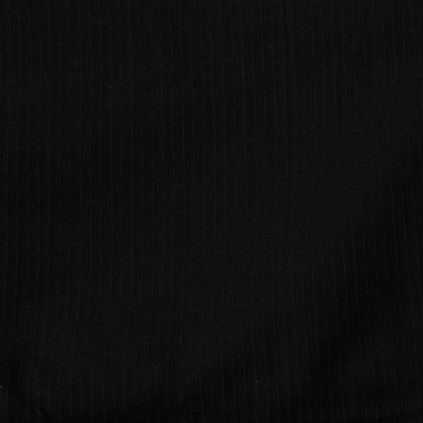 Pre-cut(2.10 meter )Pure Cotton Handloom Black With Slub Stripes Hand Woven Fabric