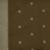 Pure Cotton Handloom Brown With Polka Dots And Temple Border