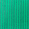 Pure Cotton Handloom Green Teal With Threaded Stripes Woven Fabric