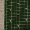 Pure Cotton Handloom Green With Checks And Temple Border