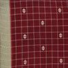 Pure Cotton Handloom Maroon With Checks And Temple Border