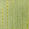 Pure Cotton Handloom Pastel Green With Yellow Thread And Flower Stripes Woven Fabric
