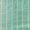 Pure Cotton Handloom Soft Pastel Blue With Silver Stripes With White Fish Stripes Woven Fabric