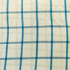 Pure Cotton Handloom South Cotton White With Blue Checks Woven Fabric