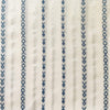 Pure Cotton Handloom White With Silver Stripes And Blue Fish Stripes Woven Blouse Piece Fabric ( 90 CMS )