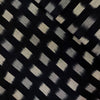 Pure Cotton Ikkat Black With Grey And Cream Square Weaves Hand Woven Fabric